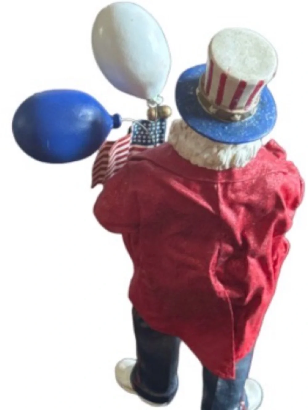 Patriotic Santa  Party Figurine - Red, White & Blue
